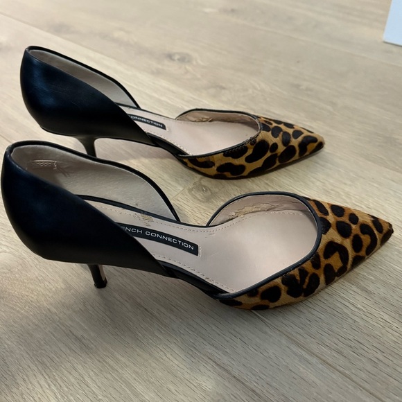 French Connection Leopard Print Kitten Heels - Picture 4 of 7